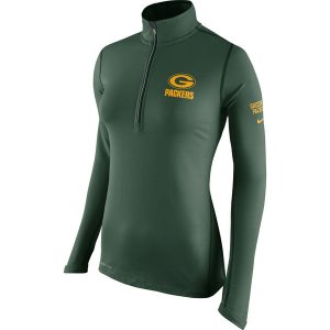Women’s Green Bay Packers Nike Green Tailgate Element Half-Zip Performance Jacket
